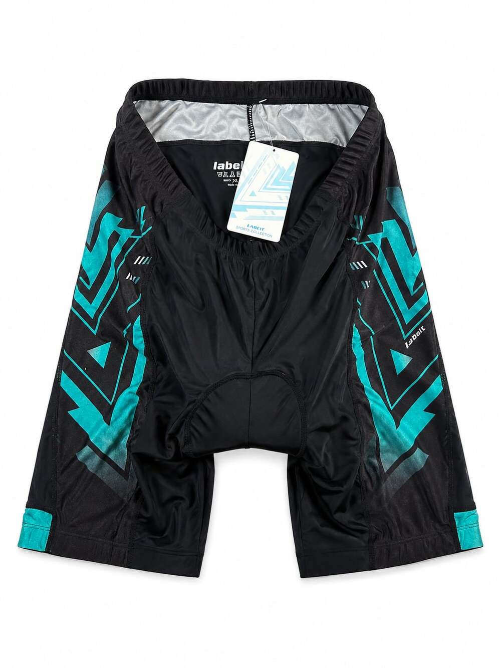 Labeit Padded Cycling Shorts Black Teal Size XL